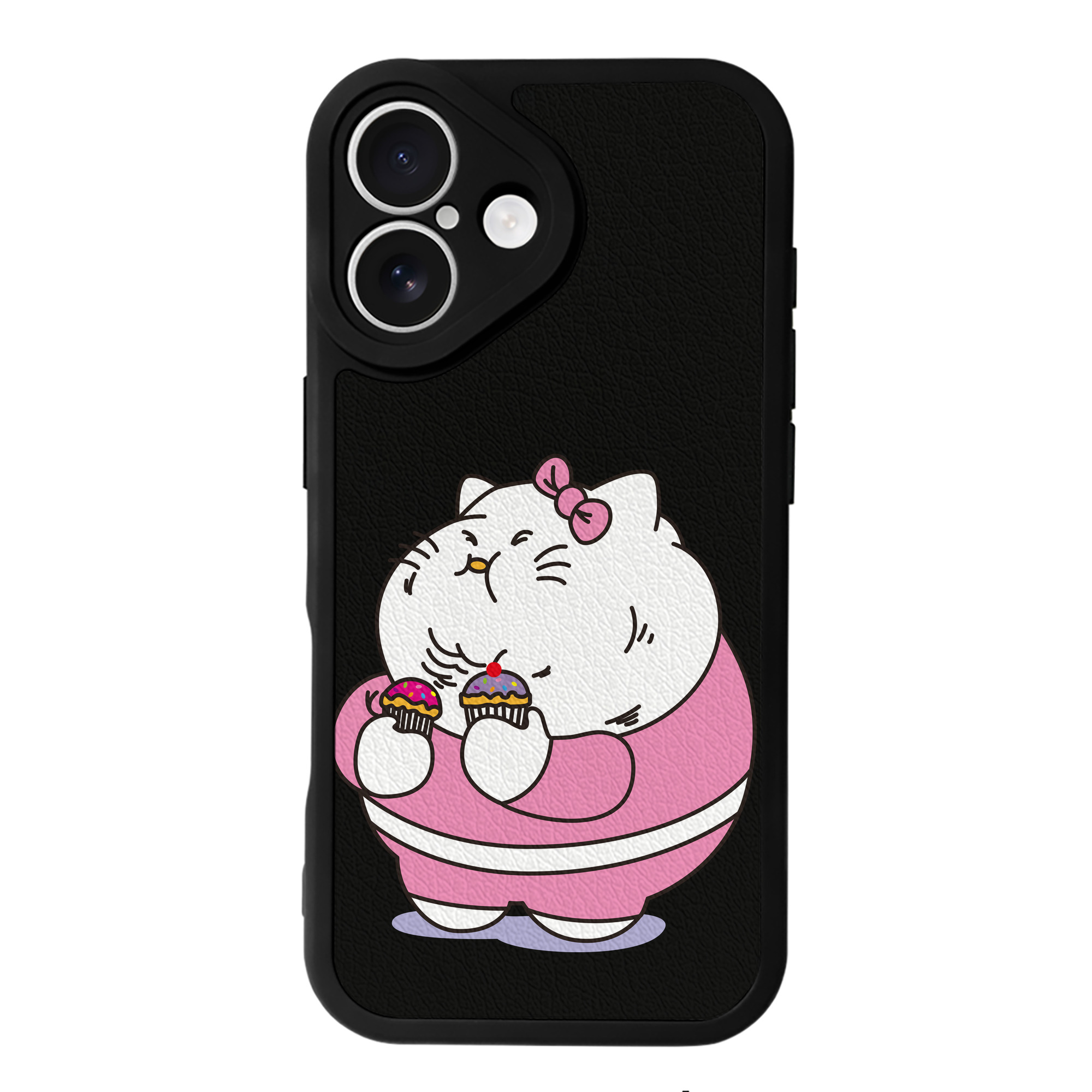 （画像用） Hello Kitty ハローキティ 【iPhone 16シリーズ対応】シリコンスマホケース（レザー調） 材質：シリコン